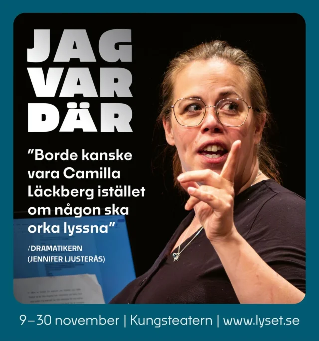 .
Jag har gjort grejer. Sjuka grejer.

🫵 Premiär på lördag 9/11, det är hög tid att boka!

👉 www.lyset.se

#jagvardär