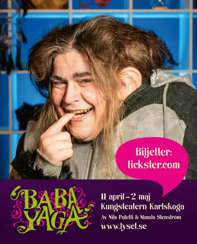 .
🧌 ”Åh TACK Baba! Tack för att jag får va med!” 🧌

Trollet Tommy längtar efter gemenskap, han har sett de där som går i grupp bakom stora banderoller. De verkar ha så roligt. …å så får de äta glass, tillsammans.

Han har även förstått att en del troll är aktiva på sociala medier, det har han försiktigt testat på. Nu behöver han Baba Yagas hjälp för att bli fullvärdig medlem i de här grupperna.

👉 lyset.se

(Trollet spelas av Alexander Karlsson. Föreställningen rekommenderas från 13 år)

#babayaga #teaterföreningenlyset #kungsteatern #karlskoga